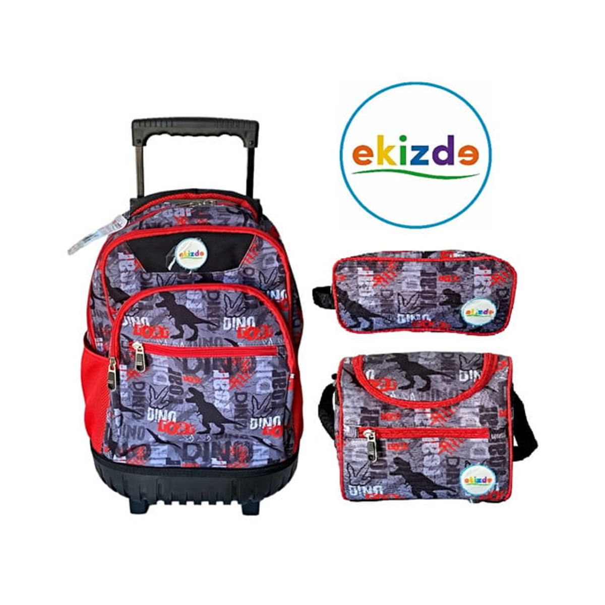 GENERICO - PACK MOCHILA ESCOLAR  3 PCSZ  EQUIZDE DINO