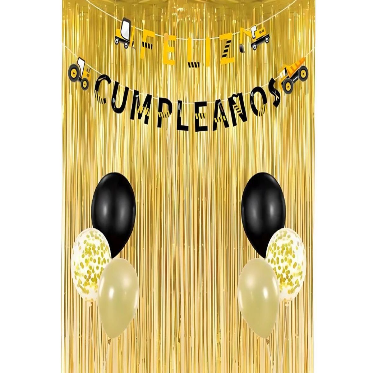 GENERICO - SET DE DECORACION CUMPLEAÑOS CONSTRUCCION