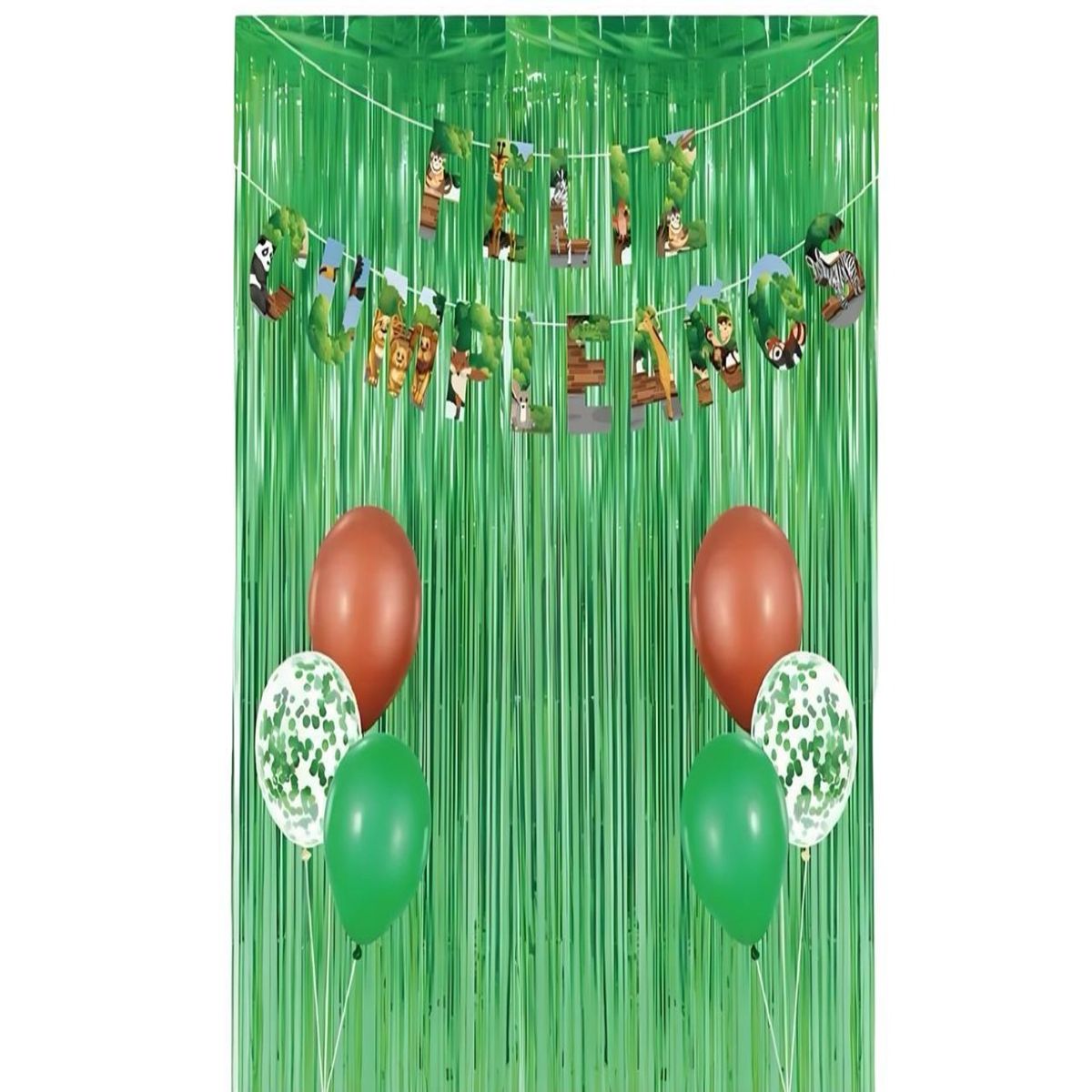 GENERICO - SET DE DECORACION CUMPLEAÑOS ZOOLOGICO