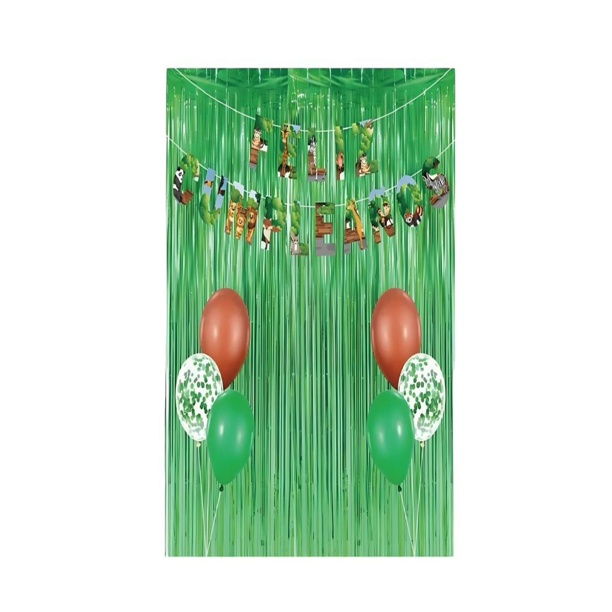 GENERICO - SET DE DECORACION CUMPLEAÑOS ZOOLOGICO