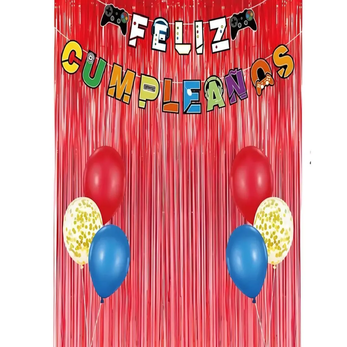 GENERICO - SET DE DECORACION CUMPLEAÑOS VIDEO JUEGO