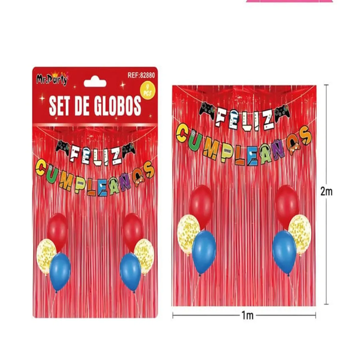 GENERICO - SET DE DECORACION CUMPLEAÑOS VIDEO JUEGO