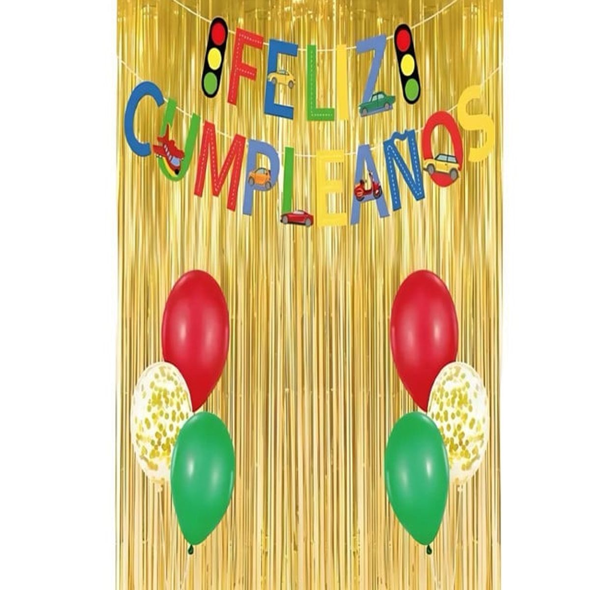 GENERICO - SET DE DECORACION CUMPLEAÑOS AUTO