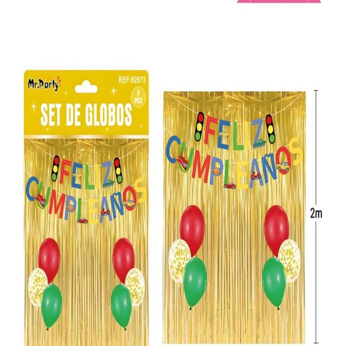 GENERICO - SET DE DECORACION CUMPLEAÑOS AUTO