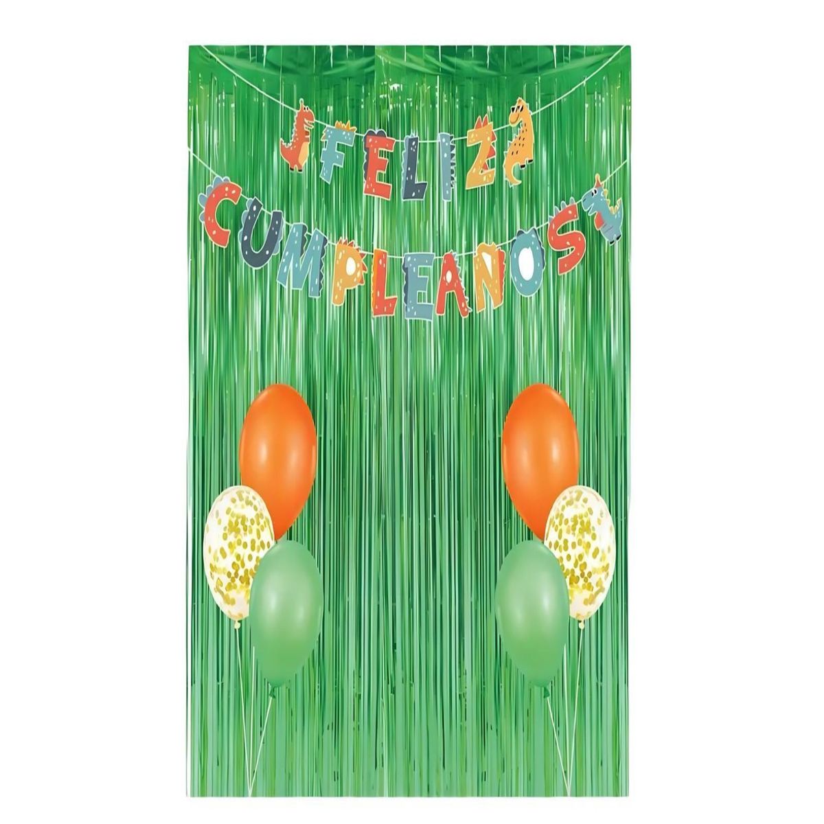 GENERICO - SET DE DECORACION CUMPLEAÑOS DINOSAURIO