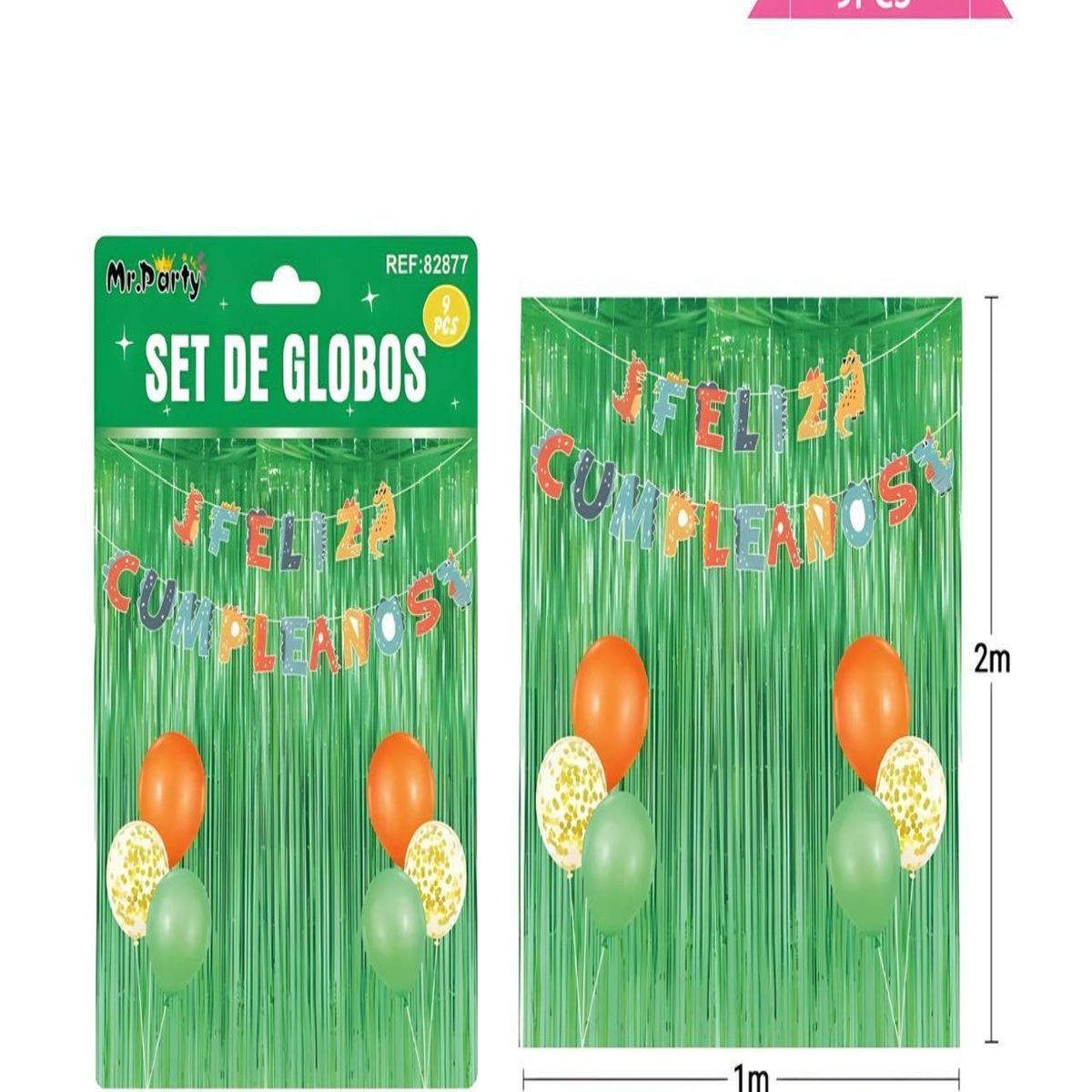 GENERICO - SET DE DECORACION CUMPLEAÑOS DINOSAURIO