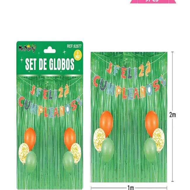 GENERICO - SET DE DECORACION CUMPLEAÑOS DINOSAURIO