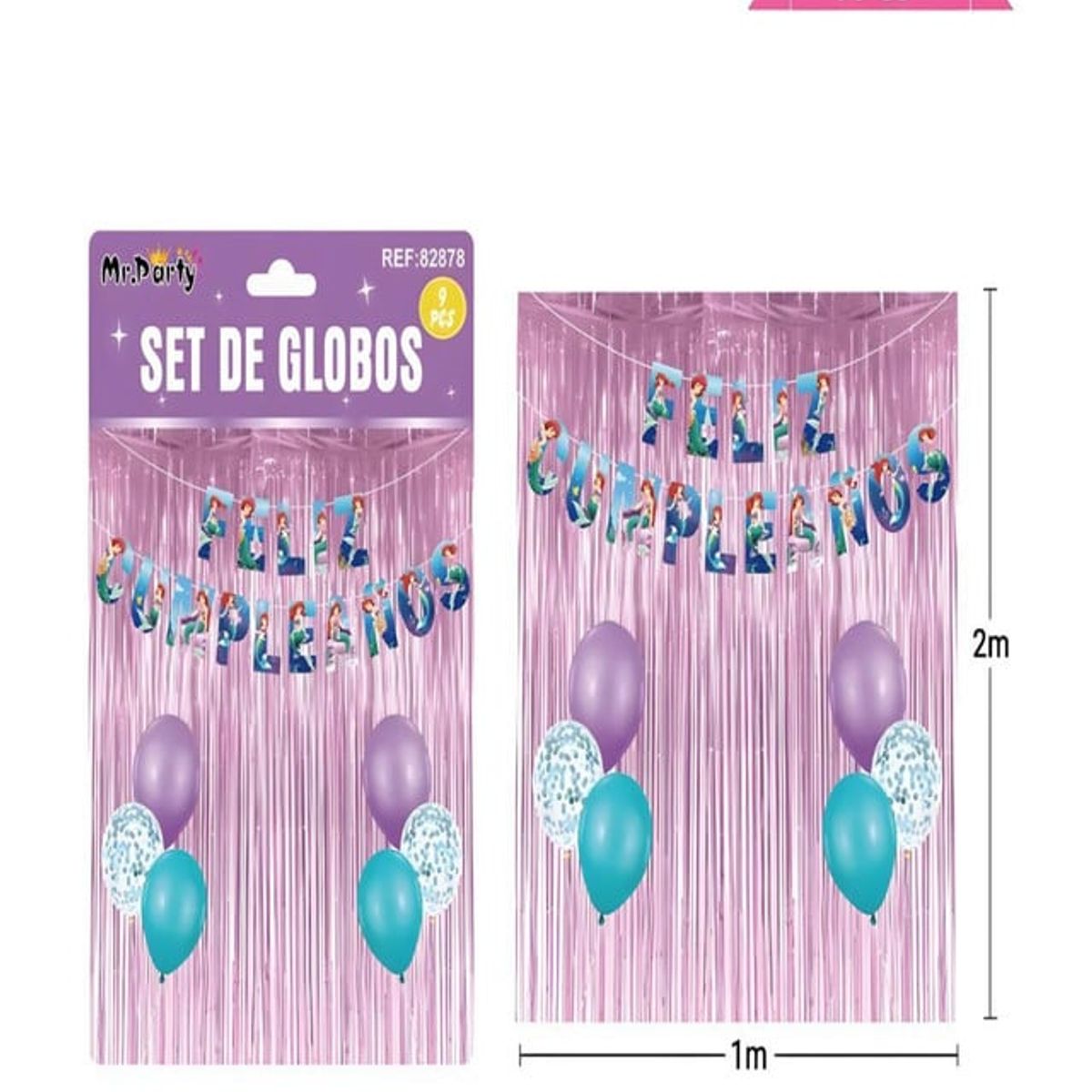 GENERICO - SET DE DECORACION CUMPLEAÑOS LA SIRENITA