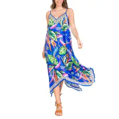 CAPRICHOSA - Midi Vestido Estampado Tipo Solera