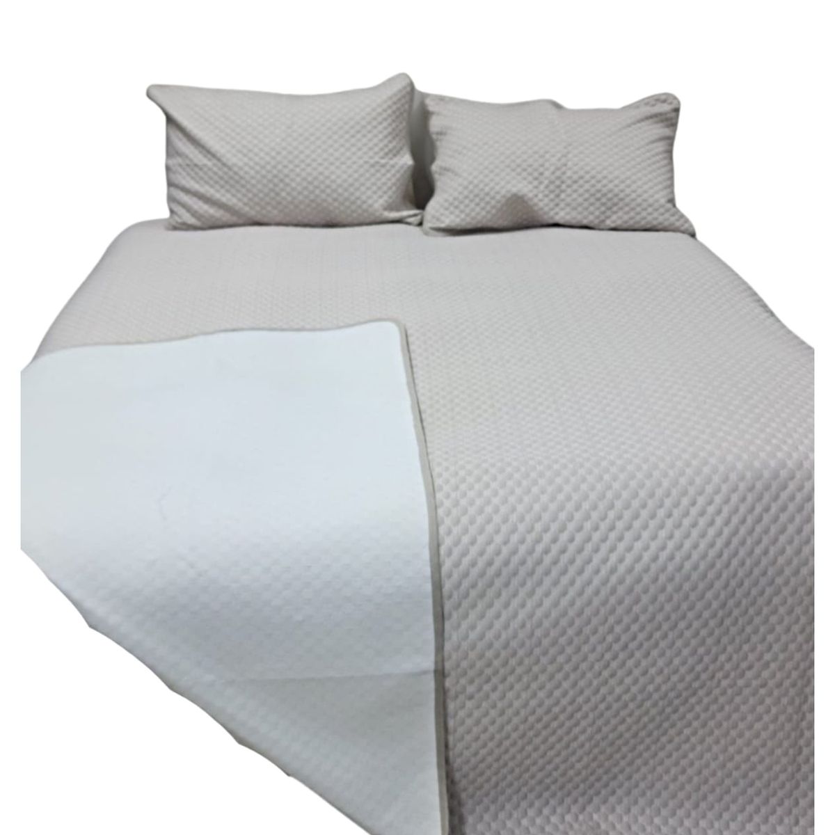 GENERICO - CUBRECAMA DE VERANO DE ALGONDON 2 PLAZAS BEIGE