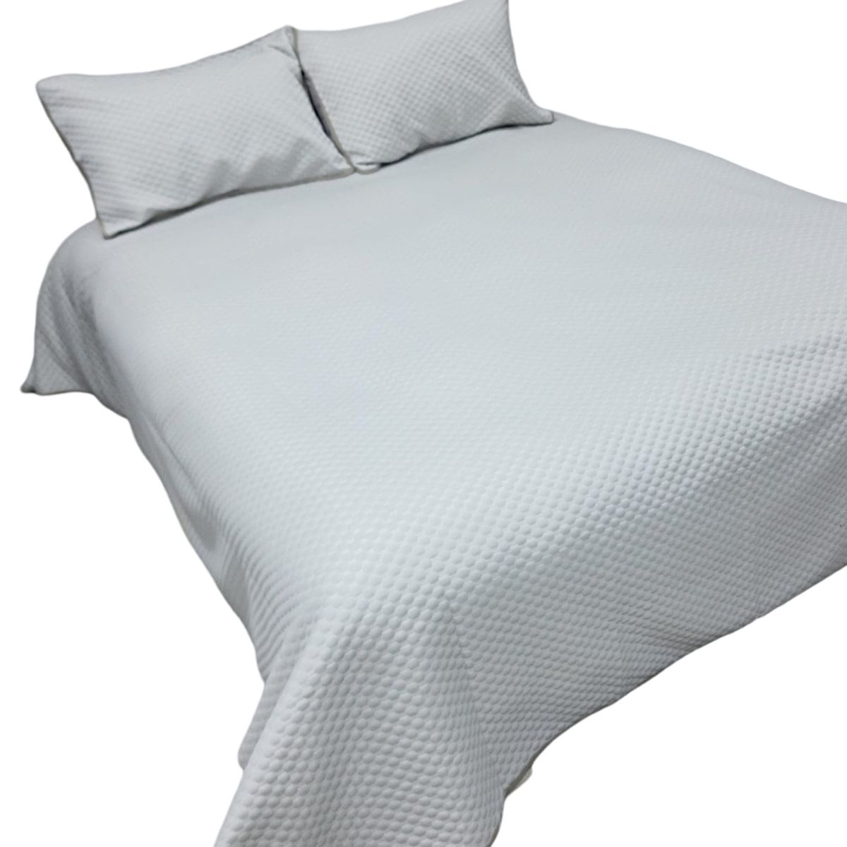 GENERICO - CUBRECAMA DE VERANO DE ALGONDON 2 PLAZAS BLANCO