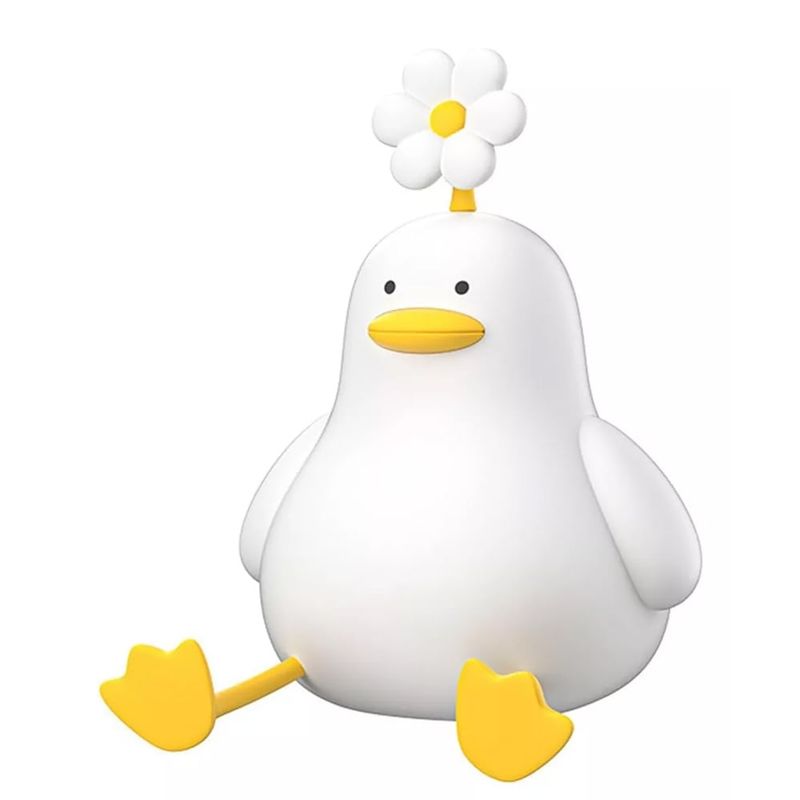 GENERICO - Lámpara Patito espanta cuco led niños touch silicona espantacuco