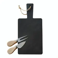 WAYU - SET APERITIVO TABLA PIEDRA PIZARRA