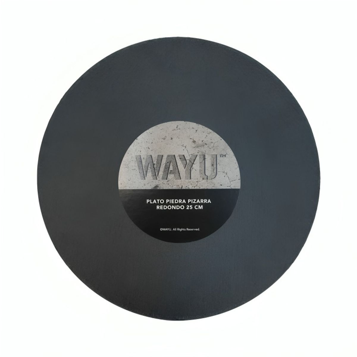 WAYU - PLATO REDONDO PIEDRA PIZARRA 25CM WAYU