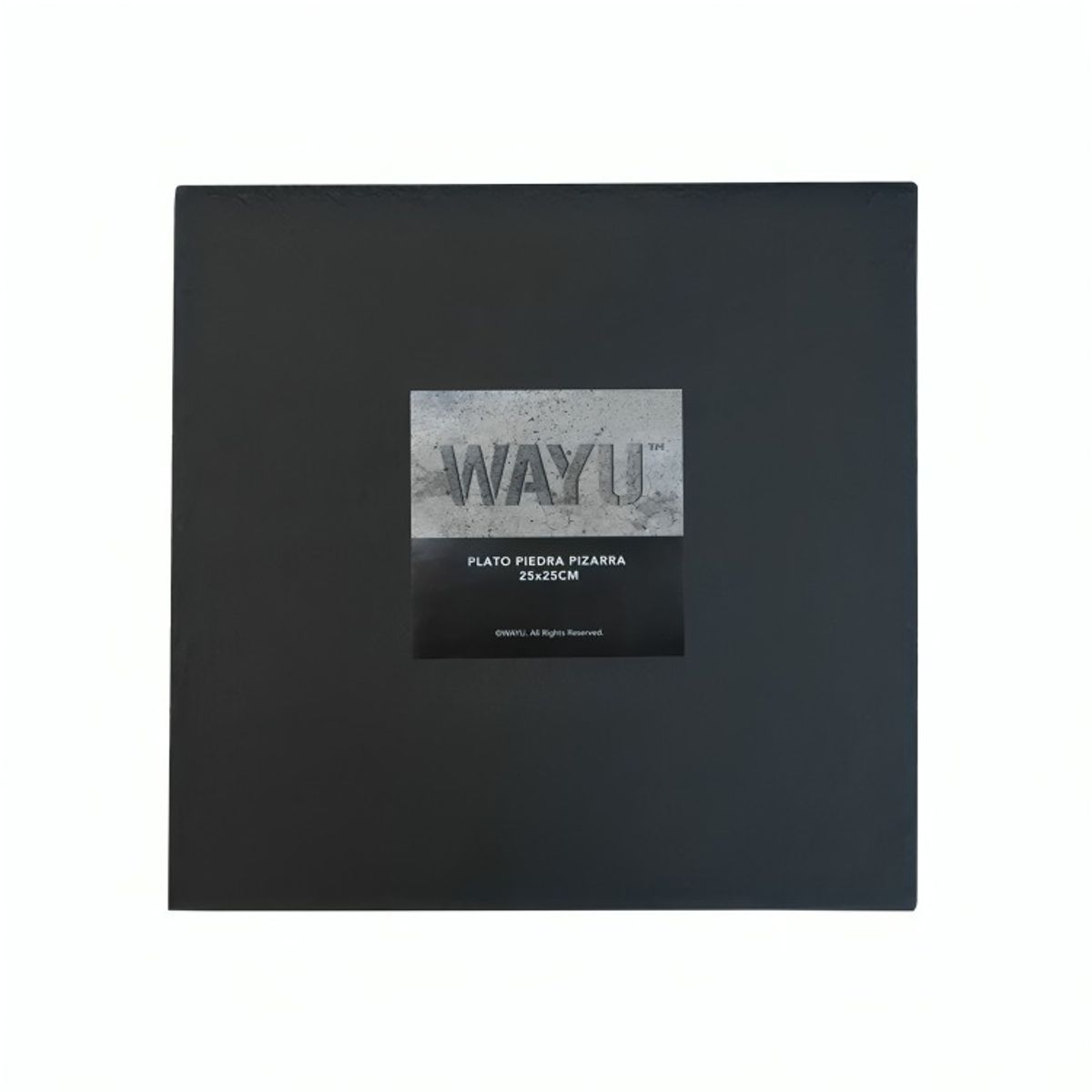 WAYU - PLATO CUADRADO PIEDRA PIZARRA 25 CM WAYU