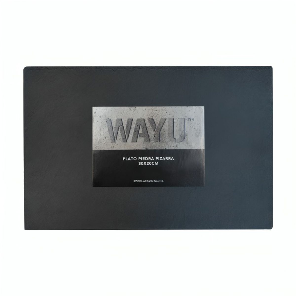 WAYU - PLATO RECTANGULAR PIEDRA PIZARRA 30 CM WAYU