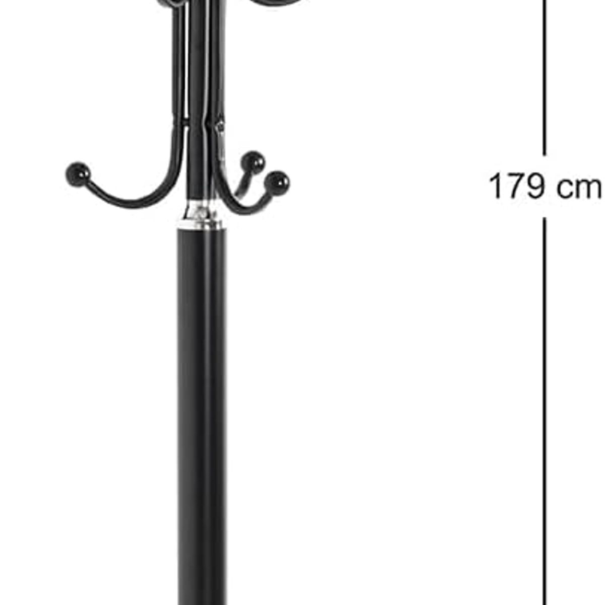 GENERICO - Perchero De Hierro Negro 12 Ganchos Base Redonda