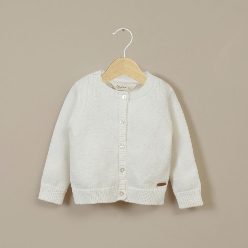 OPALINE - Chalecos Bebé niña Blanco 39876 Opaline