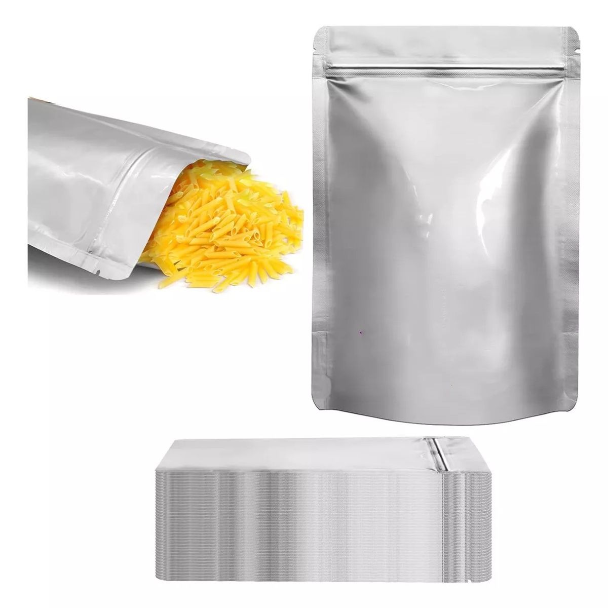 KUANGYE - 150 Bolsas Doypack Aluminio 11x16x3 Cm Cierre Hermético