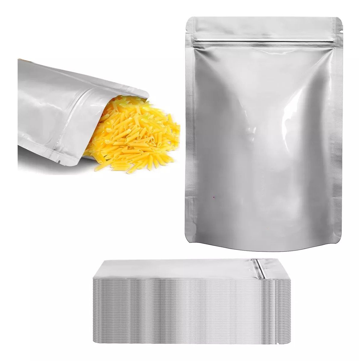 KUANGYE - 150 Bolsas Doypack Aluminio 11x16x3 Cm Cierre Hermético