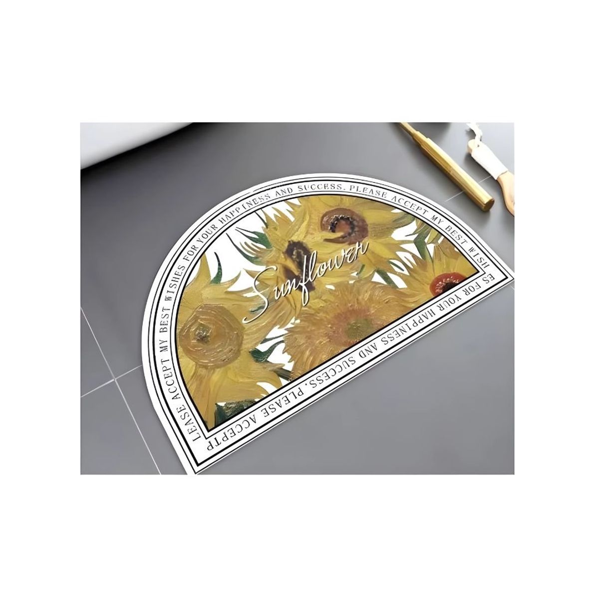 GENERICO - Alfombra Absorbente Baño Cocina 38 x 58 cm - Sunflower