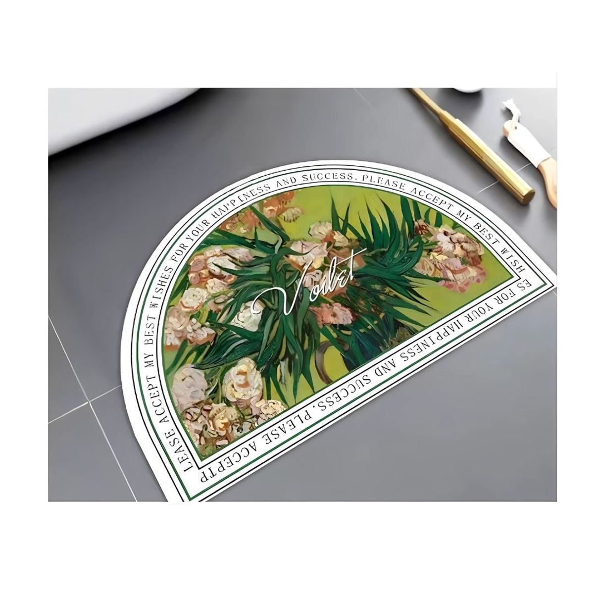 GENERICO - Alfombra Absorbente Baño Cocina 38 x 58 cm - Voilet