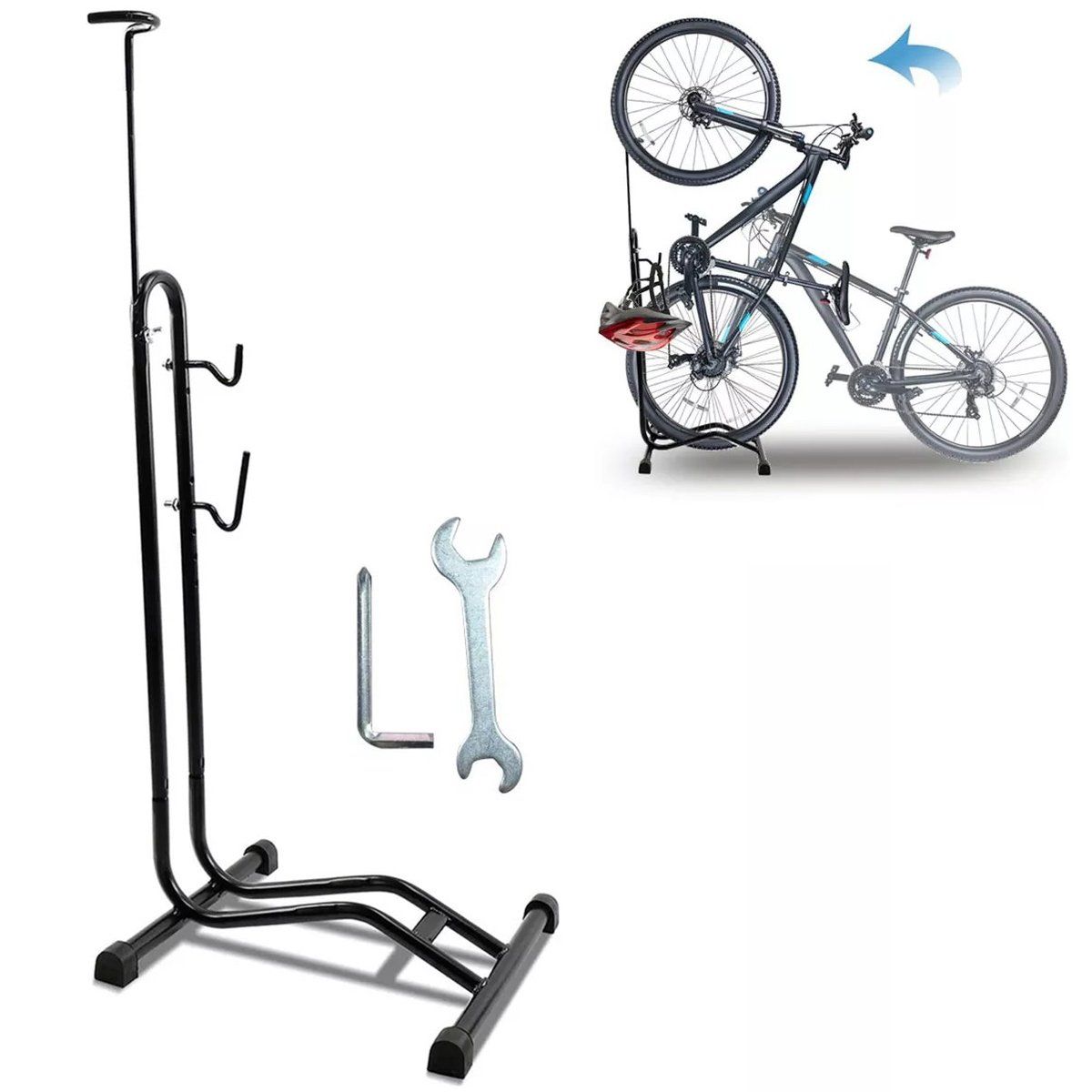 KUANGYE - 3 En 1 Soporte Estacionamiento De Vertical Bicicletero