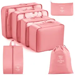 BITART - Set 7 Organizadores de Equipaje de Viaje Maquillaje y Ropa Interior