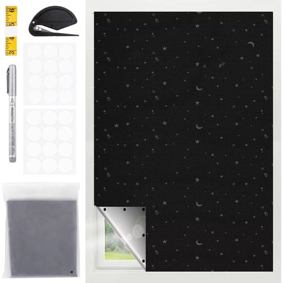 KUANGYE - Cortinas Blackout 420d Revestidas De Plata