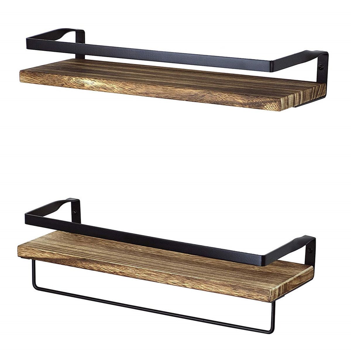 BITART - Repisas Flotantes De Madera Modernas Kit X2 Colores