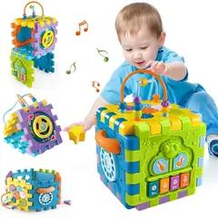 BITART - Juguete Didáctico 6en1 Música Cubo De Actividades Para Bebés