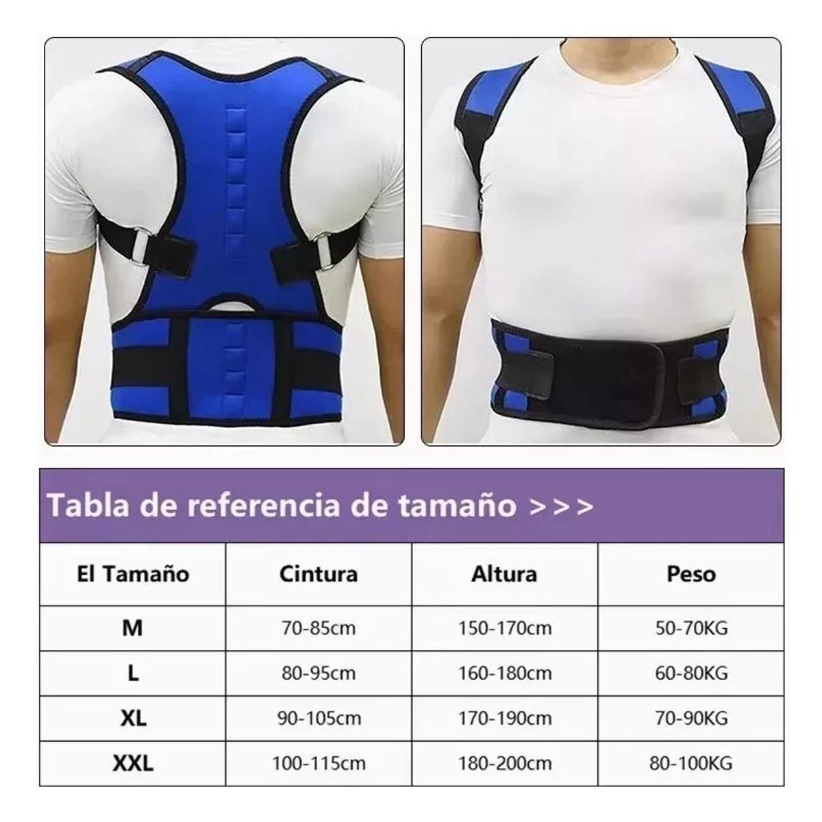 KUANGYE - Corrector De Postura Con Imanes Soporte Lumbar Es Unisex