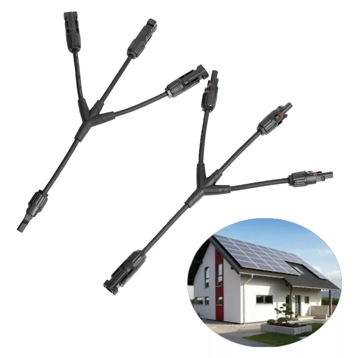 KUANGYE - Par Conector Mc4 3 A 1 Extension