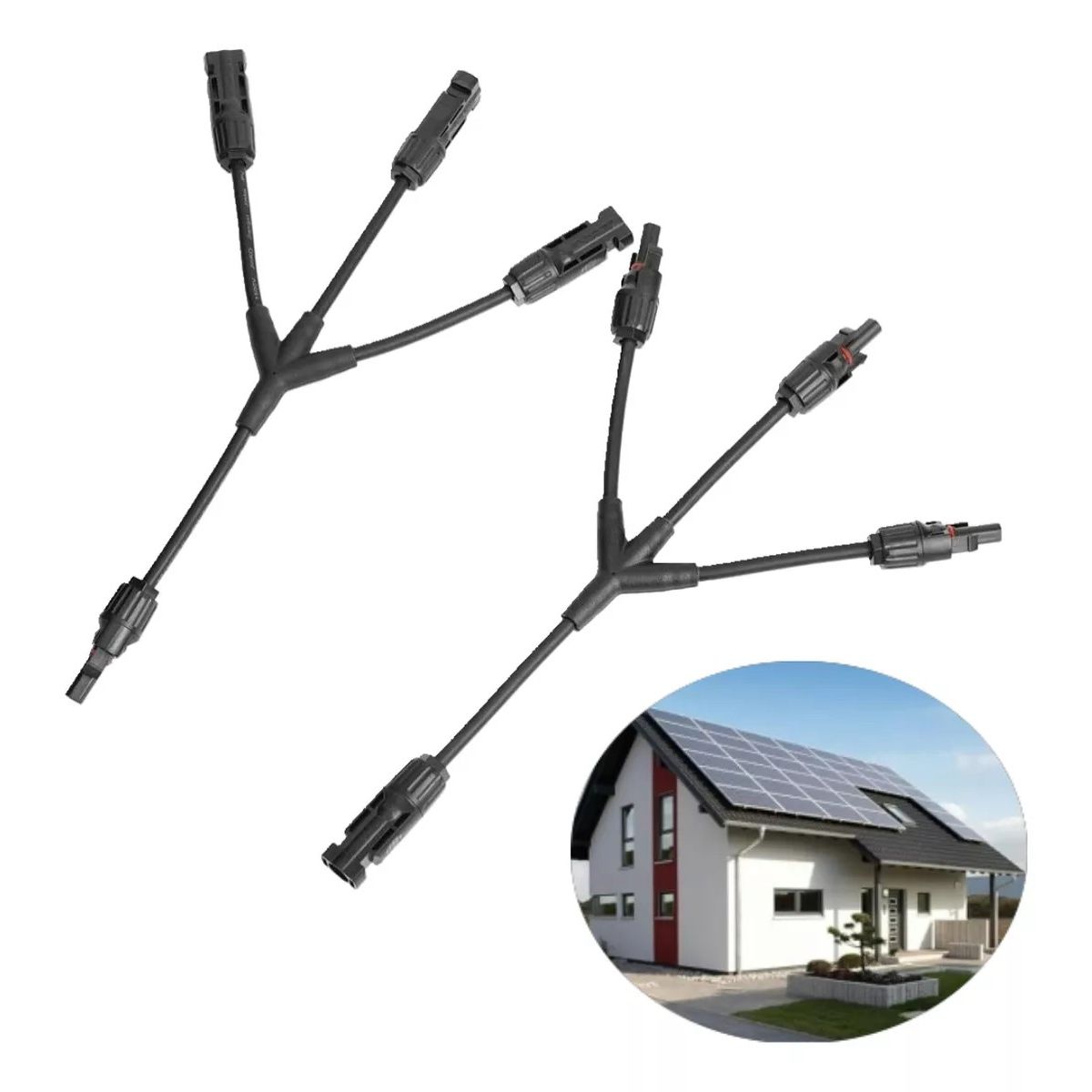 KUANGYE - Par Conector Mc4 3 A 1 Extension