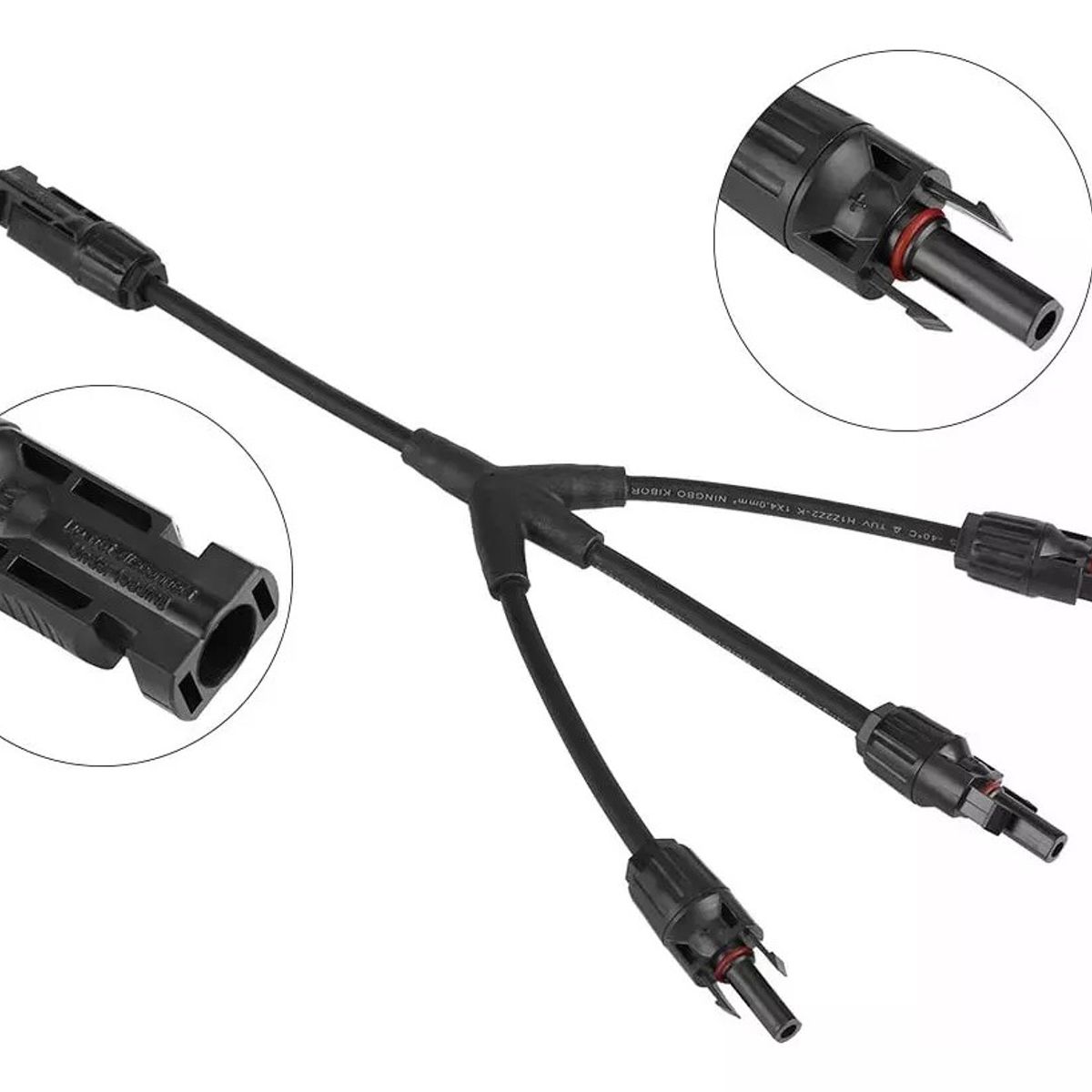 KUANGYE - Par Conector Mc4 3 A 1 Extension