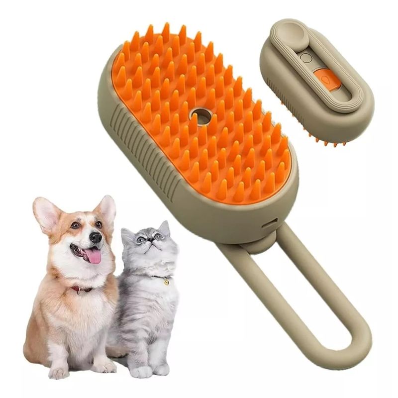 GENERICO - Cepillo De Vapor Para Mascotas 3 En 1 Eliminador De Pelo