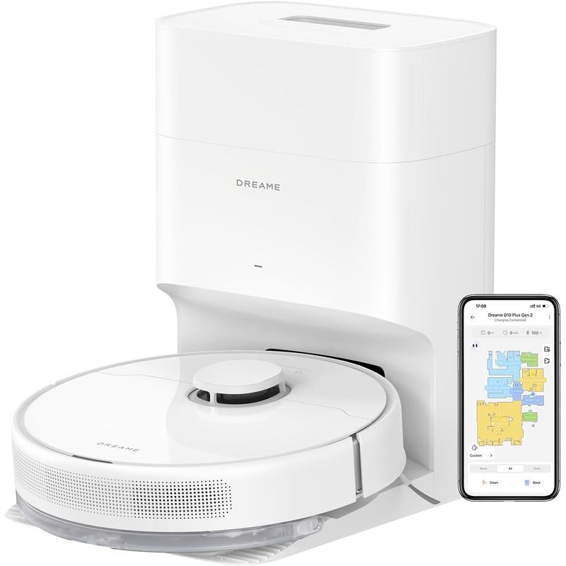 DREAME - DREAME D10 Plus Gen 2 Aspiradora y Trapeador 6000Pa aplicación y Voz