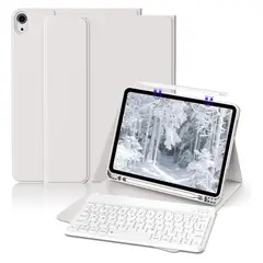 GENERICO - Funda Teclado Para iPad Air 10.9 4 y 5 Ranura Lápiz Carga - Gris