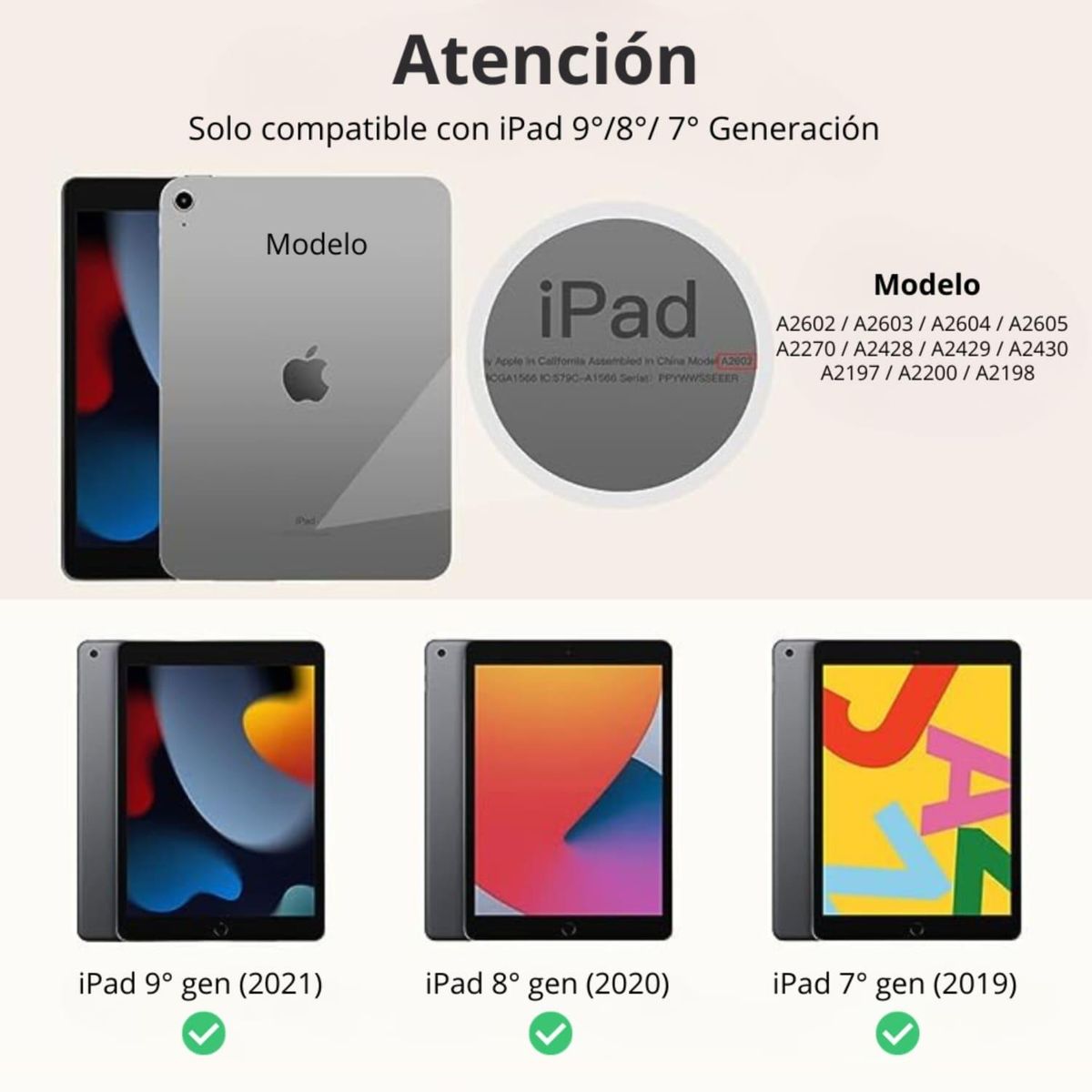 GENERICO - Funda Para iPad 7 y 8 Generación 10.2″ Con Ranura Lápiz - Celeste