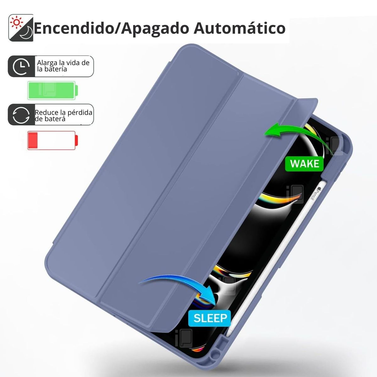 GENERICO - Funda Para iPad Pro 13 2024 M4 Ranura Pen Carga Magnética - Lavanda
