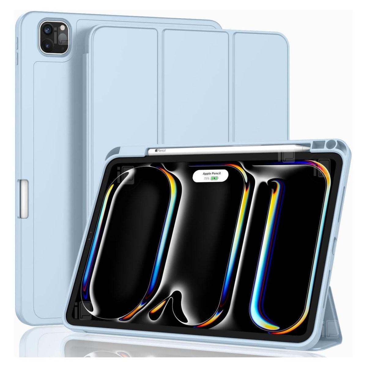 GENERICO - Funda Para iPad Pro 13 2024 M4 Ranura Pen Carga Magnética - Celeste