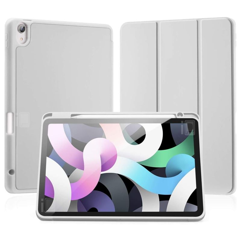 GENERICO - Funda Para iPad Air 11 M2 Ranura Lápiz Carga Magnética - Rosa - Gris