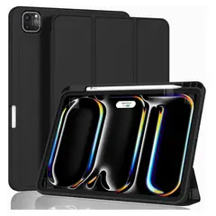 GENERICO - Funda Para iPad Pro 11 1 y 2 Gen Ranura Lápiz Para Carga - Negro