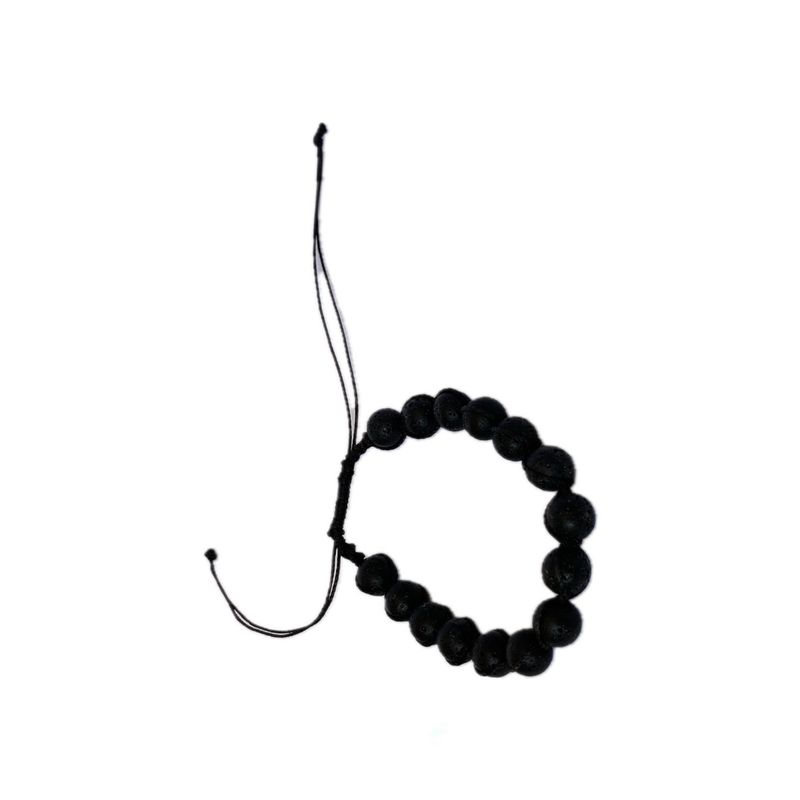 GENERICO - Pulsera cuentas de piedra volcánica 8mm