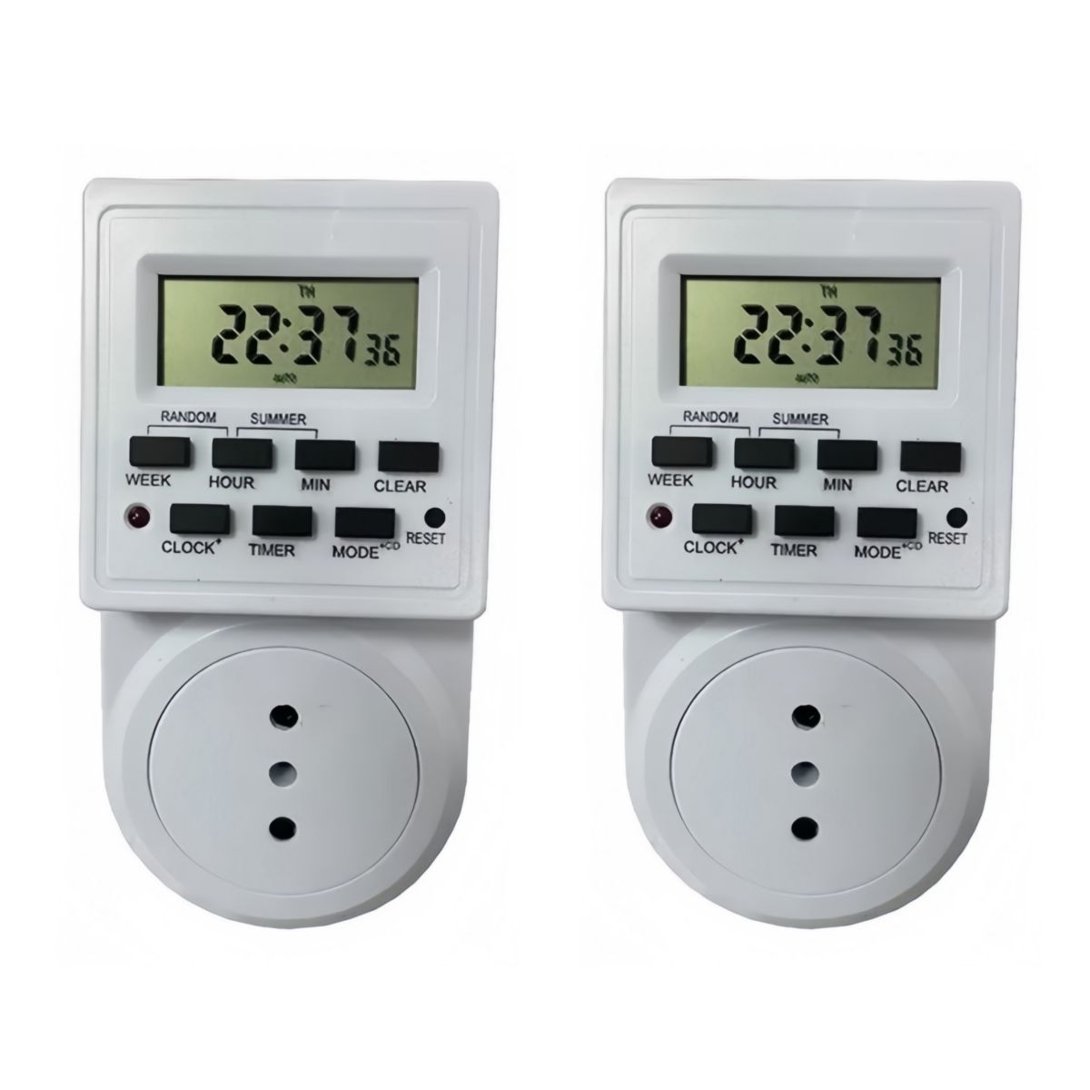 GENERICO - Pack 2 Timer Digital Programable Digital Temporizador