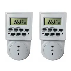 GENERICO - Pack 2 Timer Digital Programable Digital Temporizador