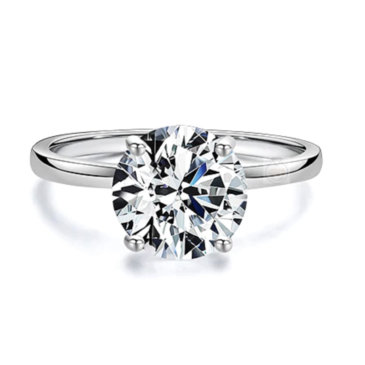 JOYAS MYTOKE - Anillo Solitario Plata Fina 925 Exclusivo Lujo Compromiso