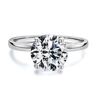 Anillo Solitario Plata Fina 925 Exclusivo Lujo Compromiso