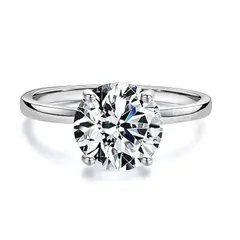 JOYAS MYTOKE - Anillo Solitario Plata Fina 925 Exclusivo Lujo Compromiso