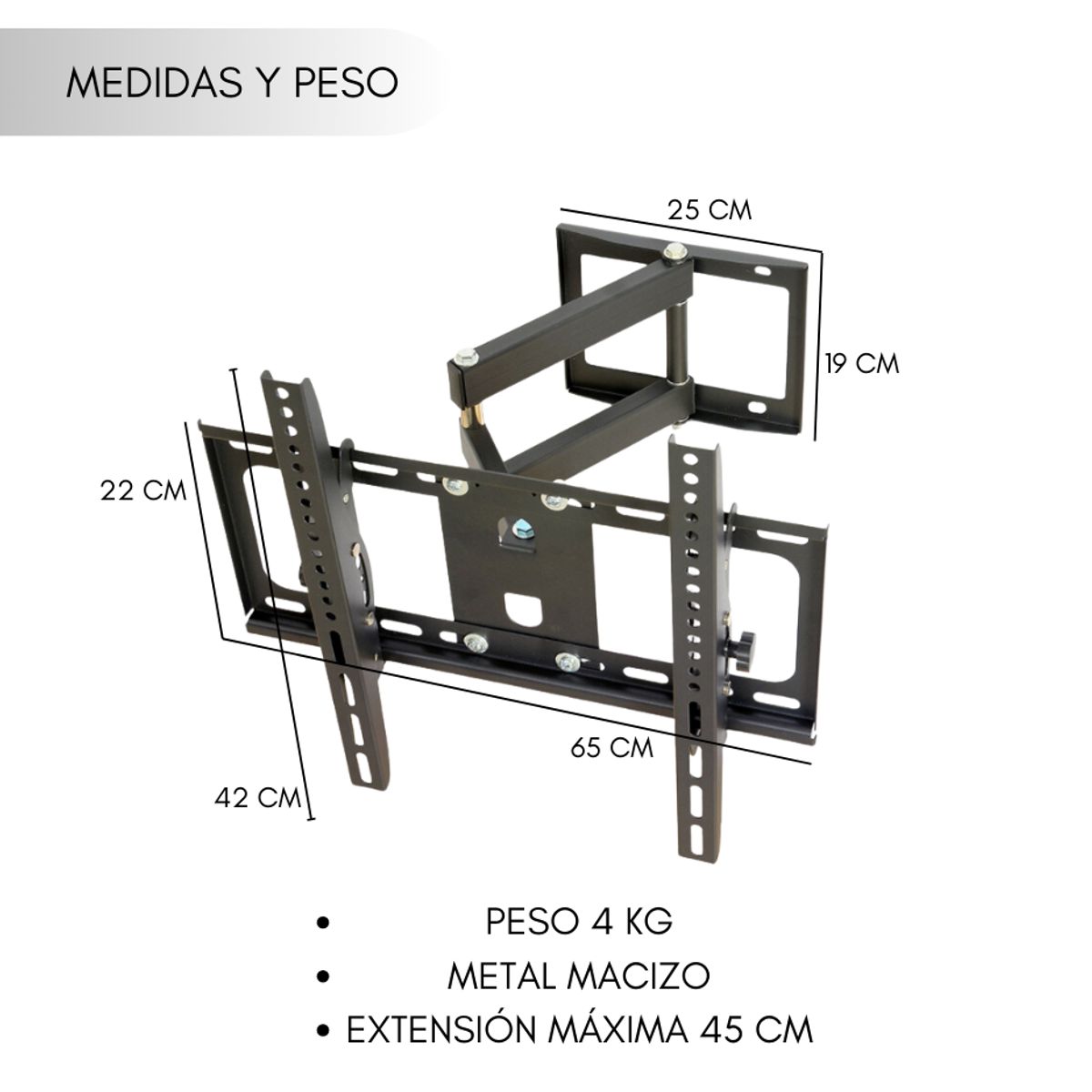 GENERICO - Soporte Tv Pared Brazo Articulado 32-70 Pulgadas